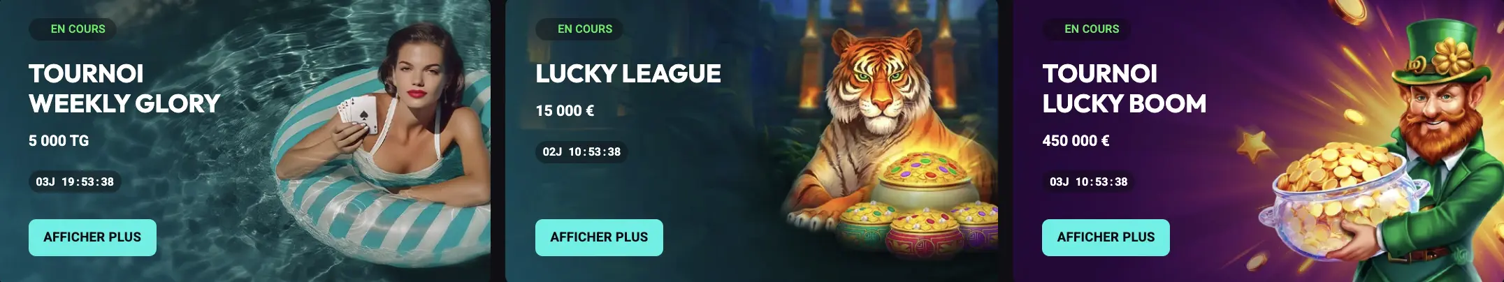 Tournois de Bet Riviera Casino : Tournoi Weekly Glory, Lucky League, Toutnoi Lucky Boom